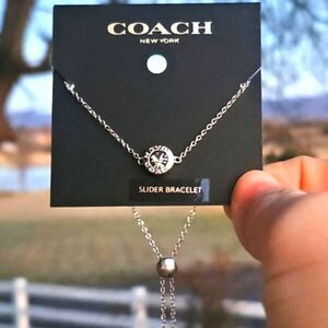 COACH ADJUSTABLE SLIDER BRACELET MSRP $78 NEW silver